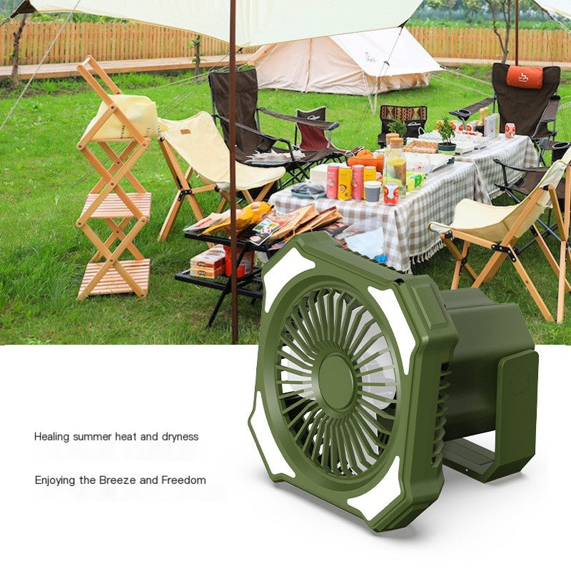 Portable Fan and Lantern with Power Bank