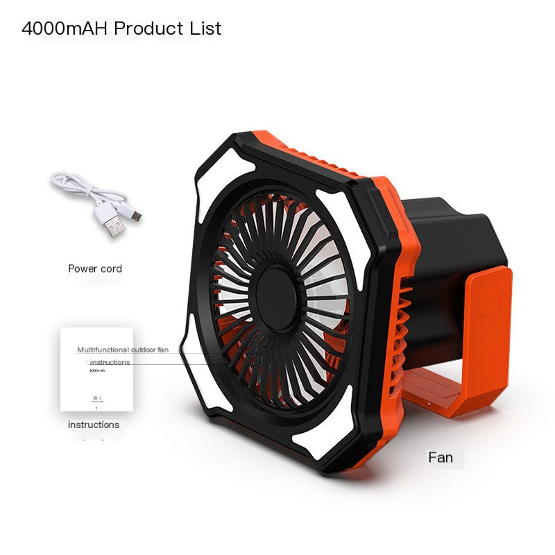 Portable Fan and Lantern with Power Bank