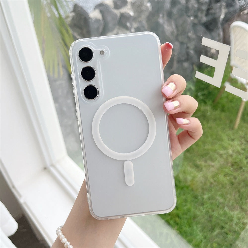 Colorful Transparent Magnetic Case for Samsung Phones