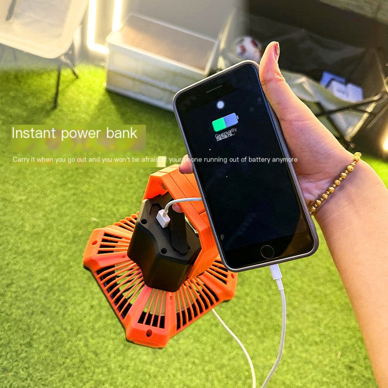 Portable Fan and Lantern with Power Bank